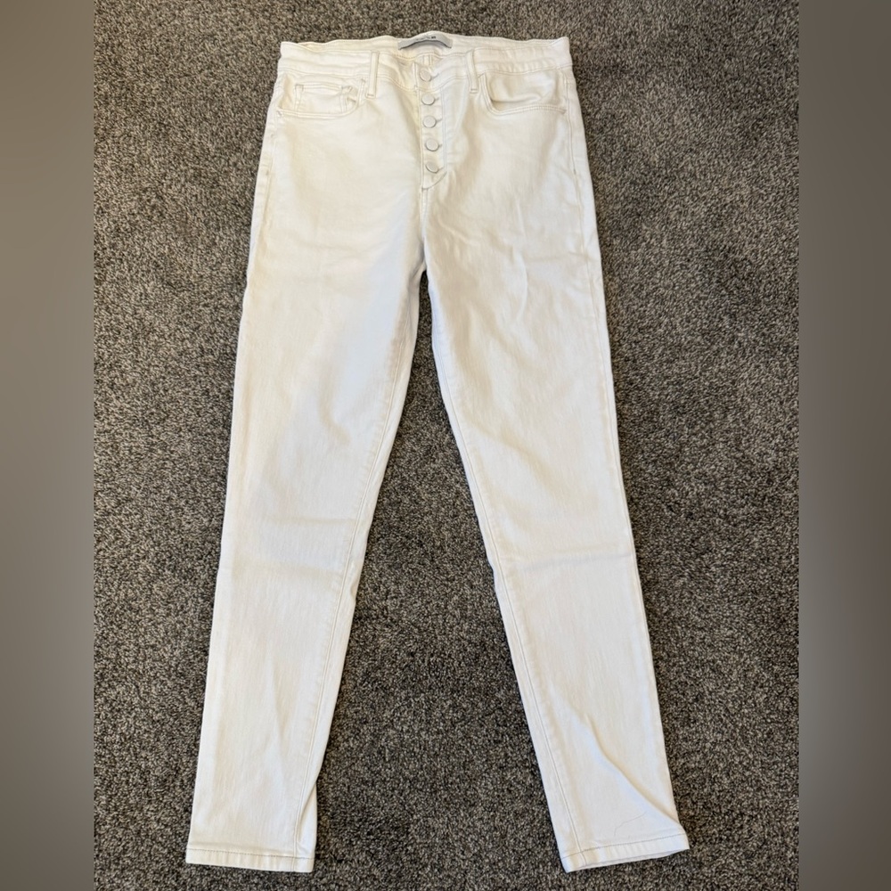 Joes Women’s Jeans White Size 30 High Rise Skinny Ankle Button Fly